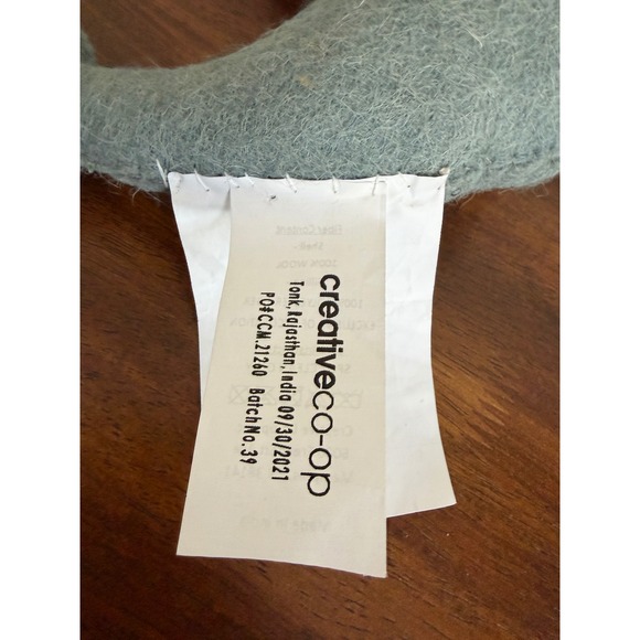 Creative Co-Op Wool Whale Tooth Fairy Pillow - Picture 4 of 6